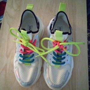 Steve Madden Kids Sneakers with Neon Accents